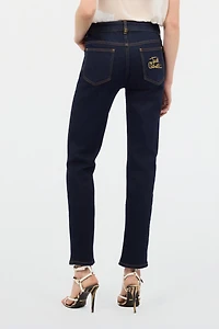 Straight-Leg Jeans With Embroidered Logo
