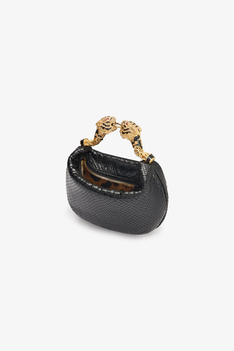 Mini Hobo Roar Bag With Snake Print