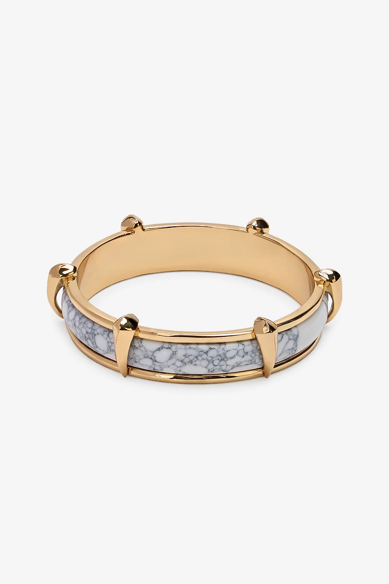 Rigid marble-effect bracelet