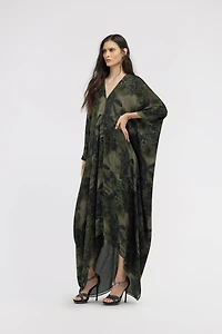 Hawaii Green print Kaftan