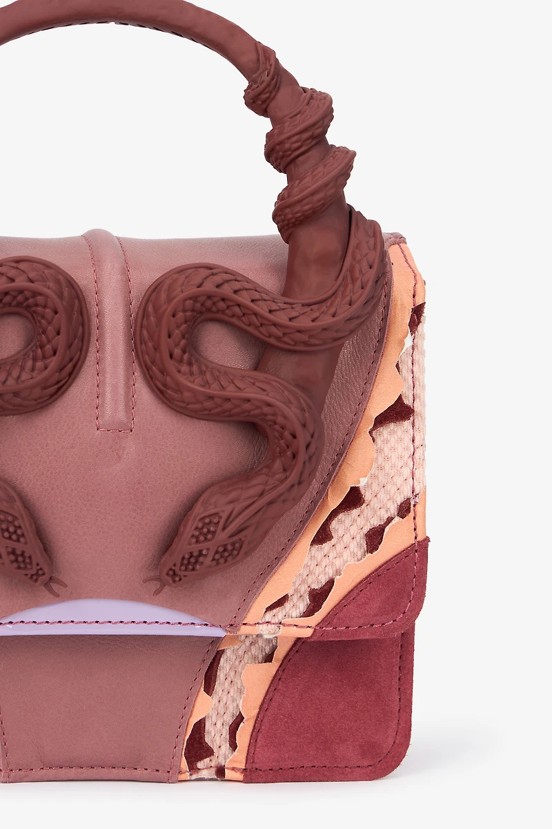 Small Pink Bag With Snakes