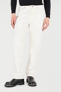 Zebra-Print Five-Pocket Pants