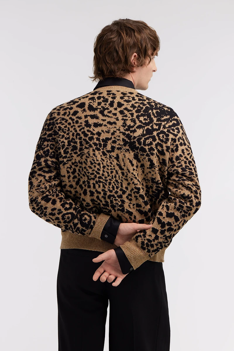 Jaguar Skin and Monogram RC print sweater