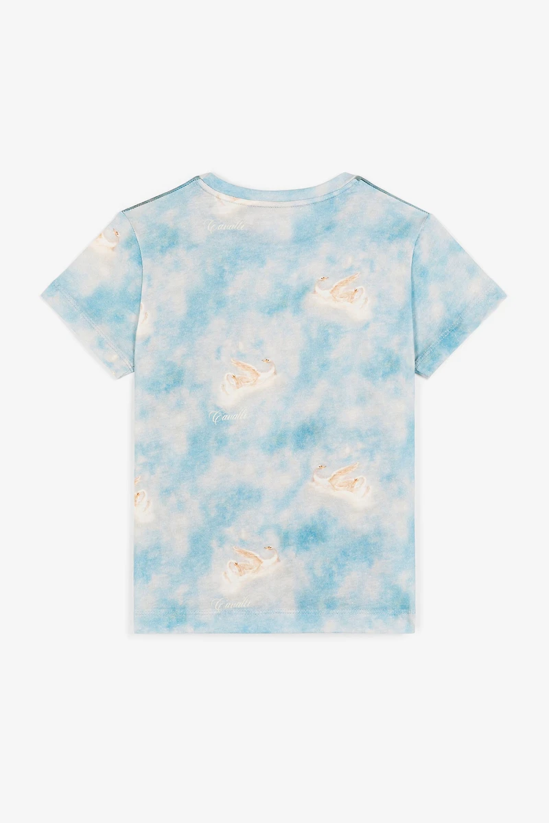 Wild Leda-Print Cotton T-Shirt