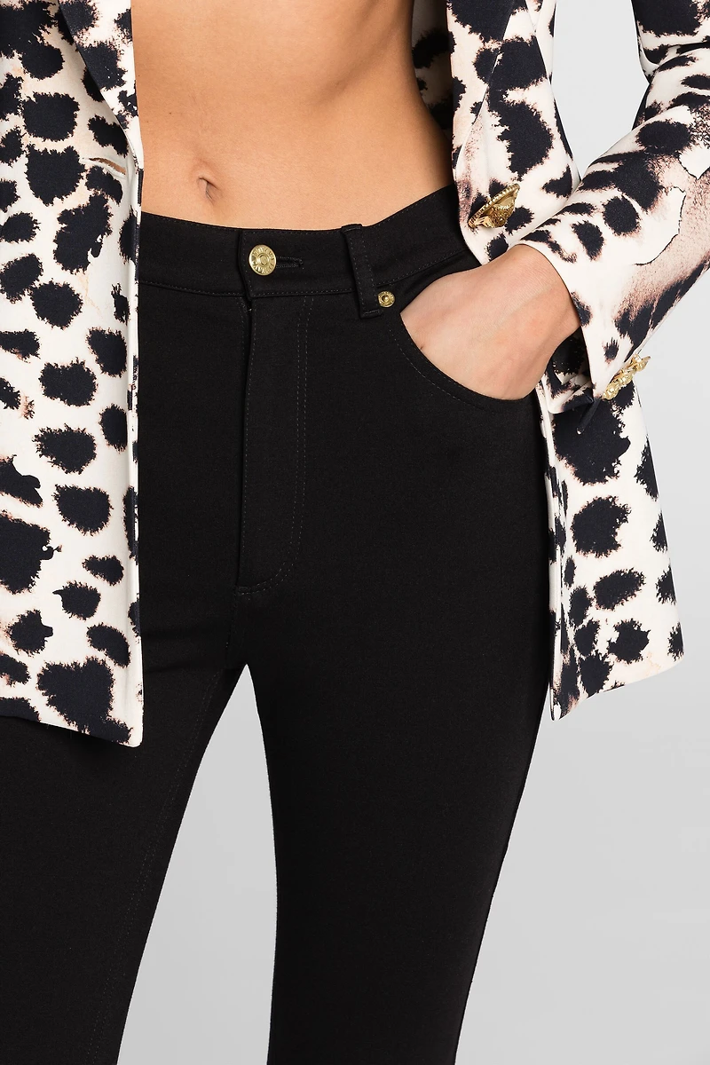 High-rise skinny trousers