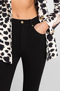 High-rise skinny trousers