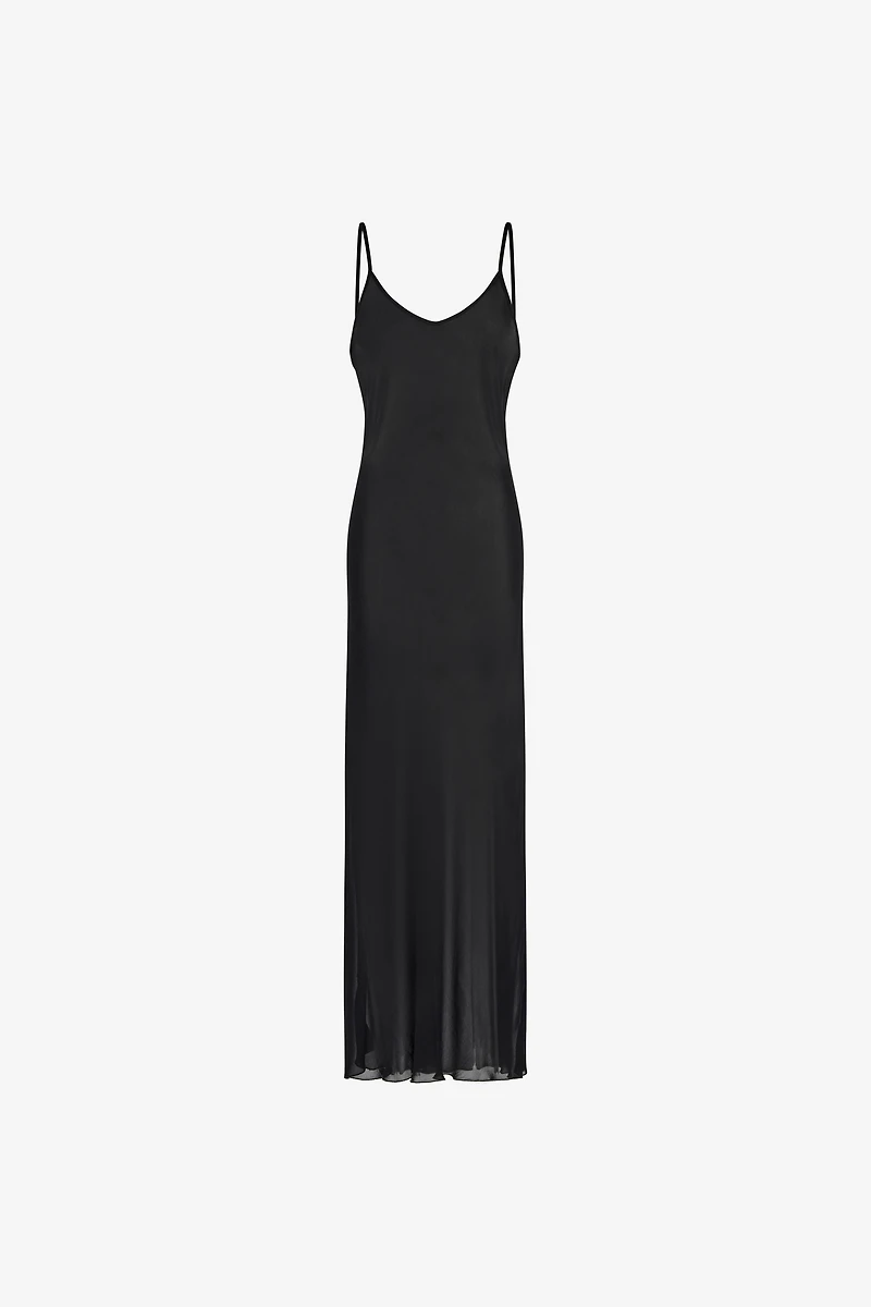 Black Maxi Slip Dress