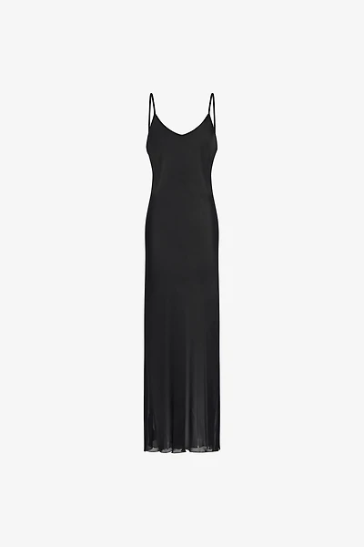 Black Maxi Slip Dress