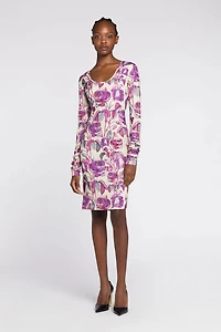 Rose-Print Dress
