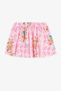 Monogram-print mini skirt