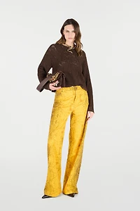 Pants With Broccato Print