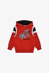 Bold Red Animal-Inspired Hoodie