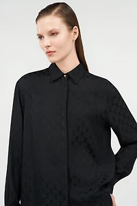 Silk Blend Shirt with Monogram RC