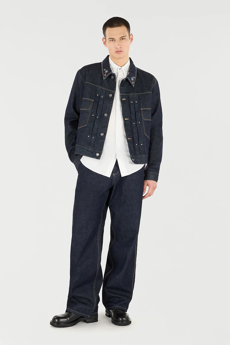 Jeans With Loose Leg And RC Monogram
