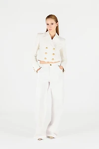Wall Print Cropped Jacket