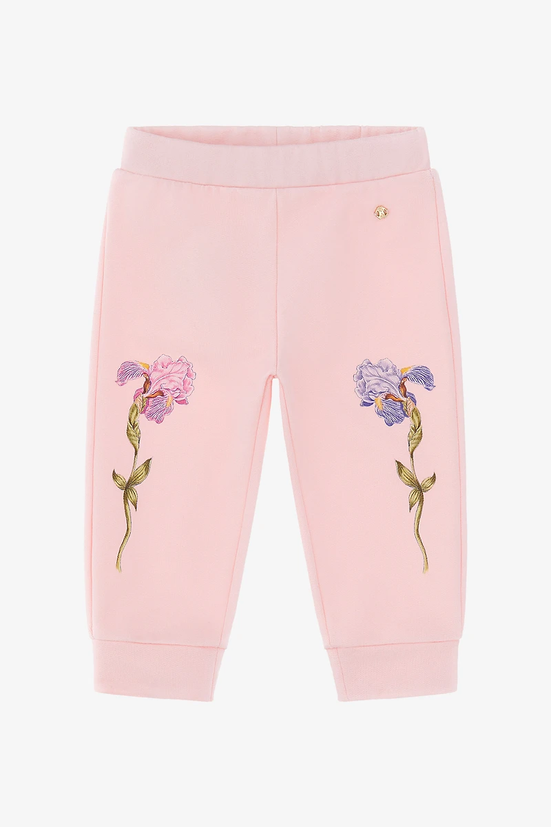 Cotton Sweatpants With Flowers