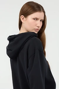 Black Hoodie Sweatshirt with RC Monogram Logo