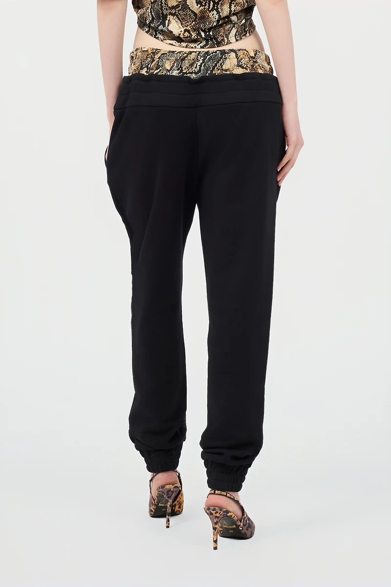 Sports Pants With Python Print Waistband