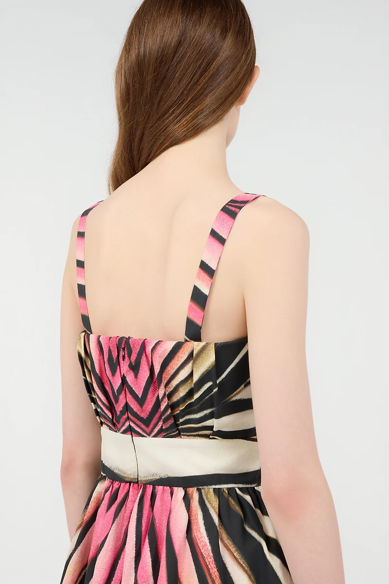 Dress With Ray Of Pink Print