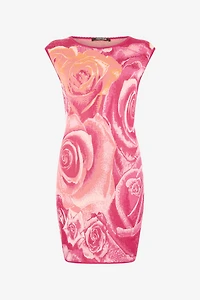 Mini Dress With Garden Rose Print