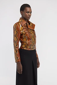 Snake leather jacket