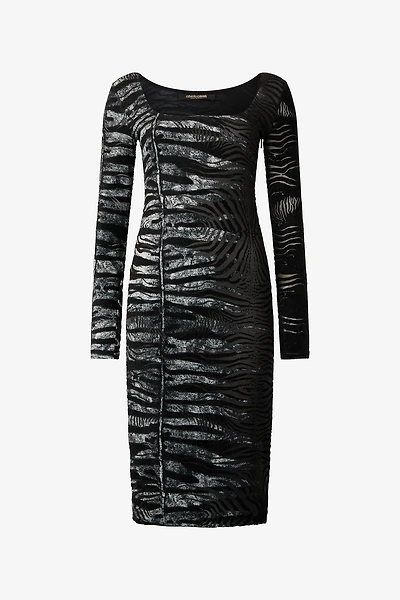 Dress With Tiger Skin And Zebra Motif