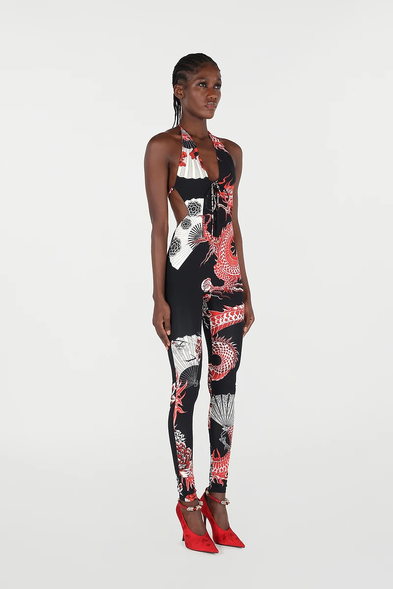 Jumpsuit With All-Over Dragon