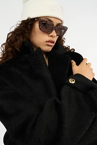Black Coat with Gold Buttons
