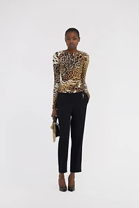 Long-sleeved T-shirt with Jaguar Skin print