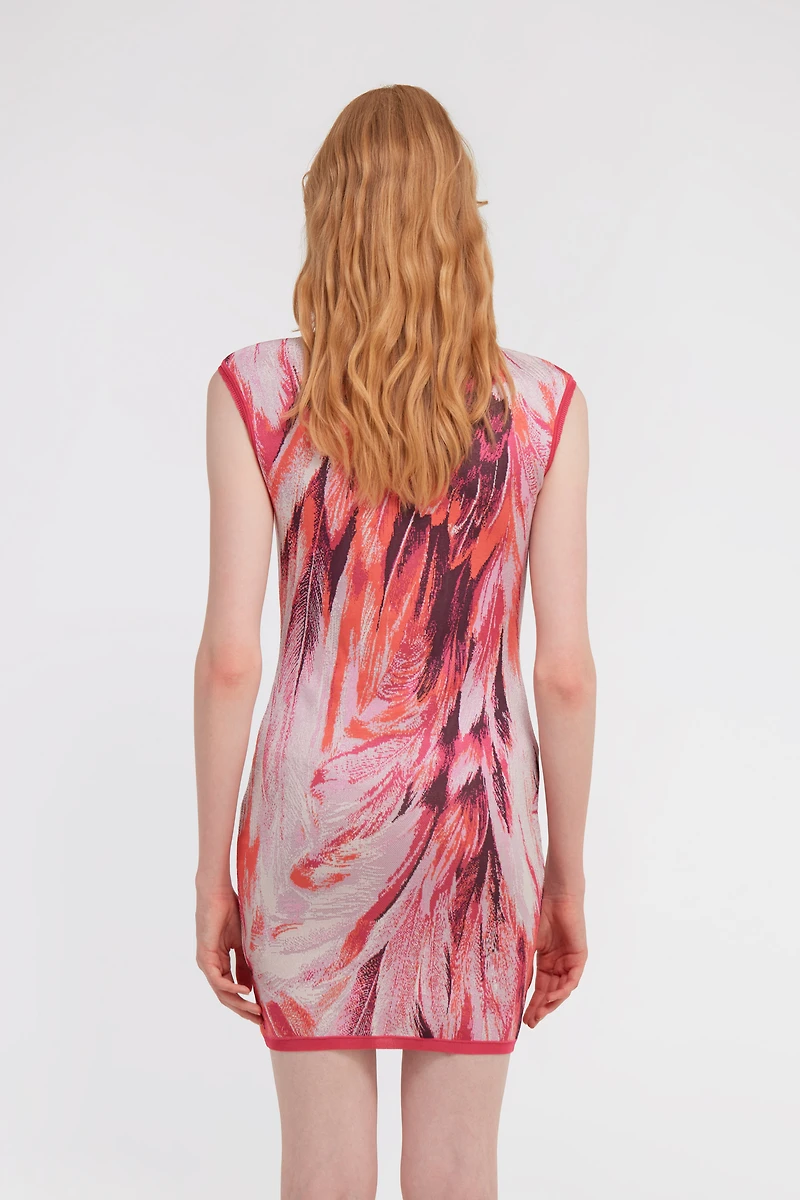 Plumange Print Mini Dress