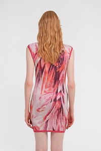 Plumange Print Mini Dress