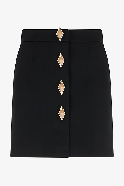 Miniskirt With Jewel Buttons