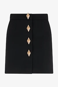 Miniskirt With Jewel Buttons