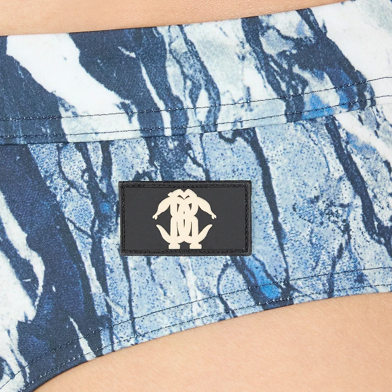 Marble-Print Swim Briefs
