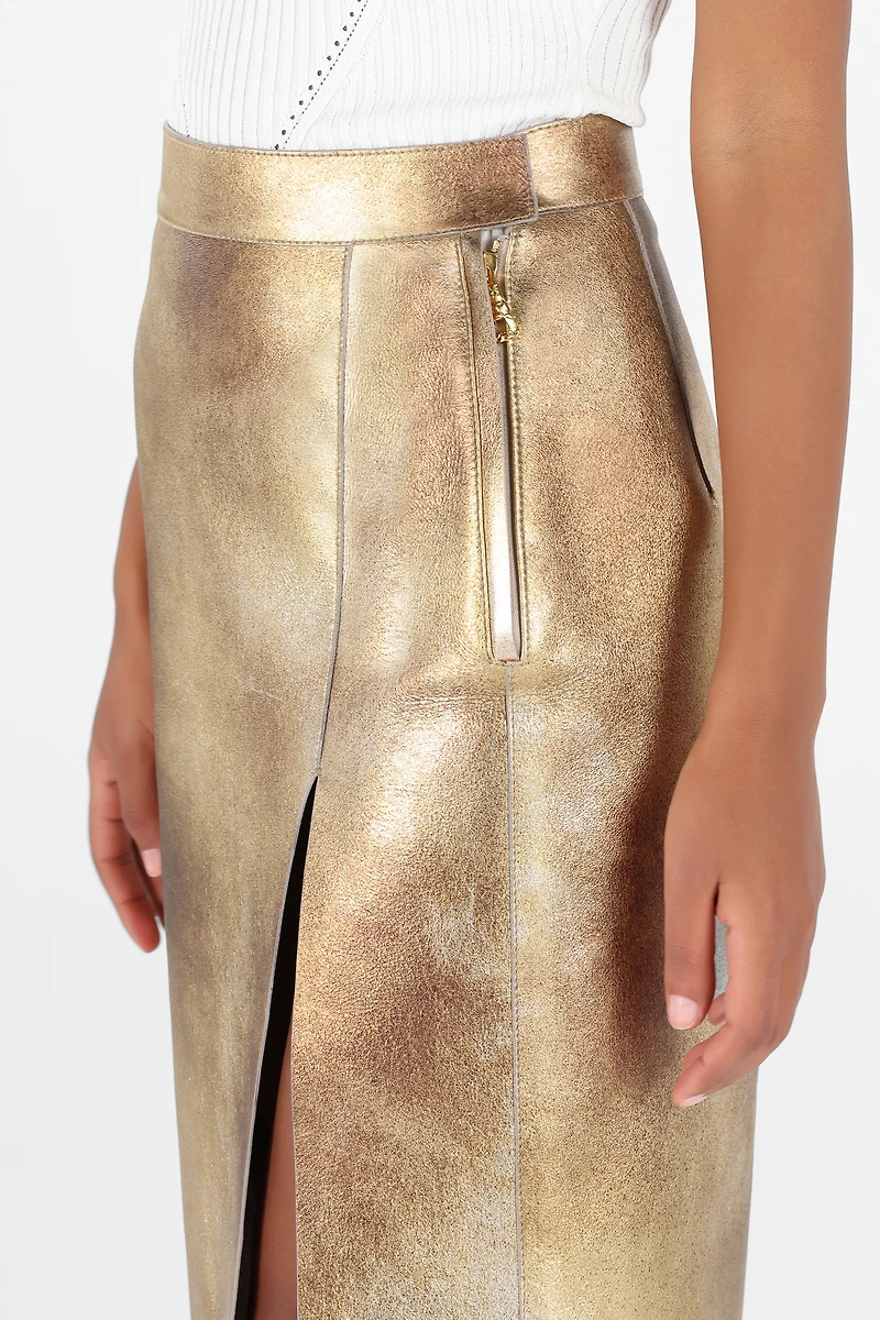Texture Skirt with Slit