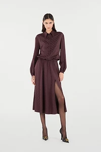 Shirt Dress With Mirror Snake Monogram