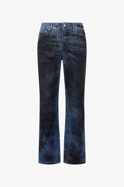 Jeans With Contrasting Discoloration Detailing