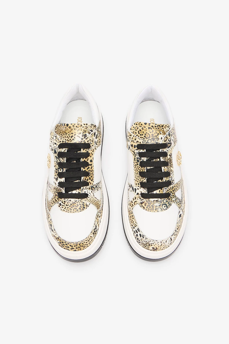 Leopard Print Sneaker with Monogram RC