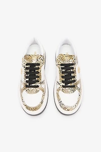 Leopard Print Sneaker with Monogram RC