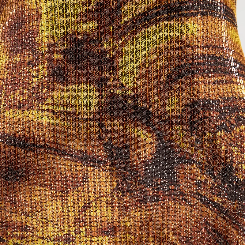 Tiger Eye Print Dress Mini