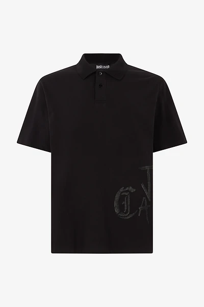 Polo Shirt With Monogram And Lettering