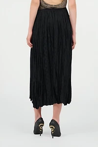 Silk Midi Skirt with Monogram RC