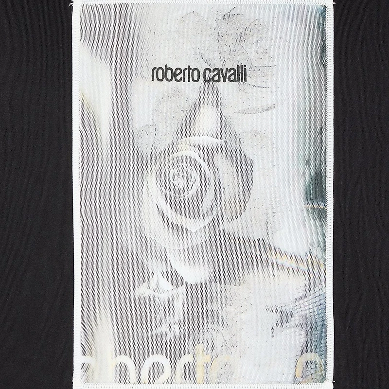 Rose-Print T-Shirt With Logo