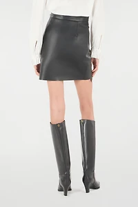 Skirt With Perforated Rose Pattern