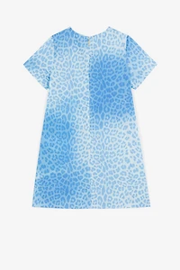 Sea-motif leopard-print dress