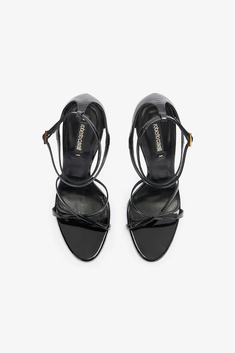 Heeled sandals with Fang heel