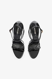 Heeled sandals with Fang heel