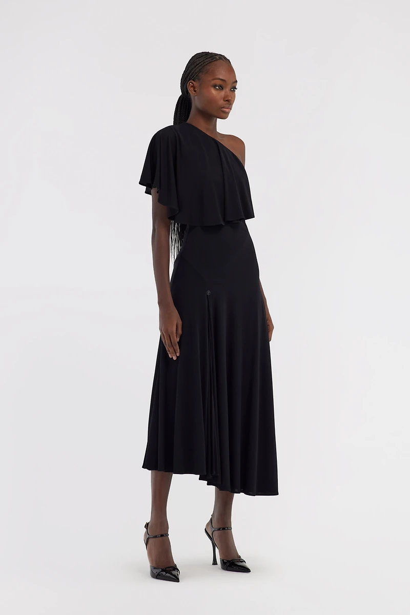 One-shoulder dress with RC