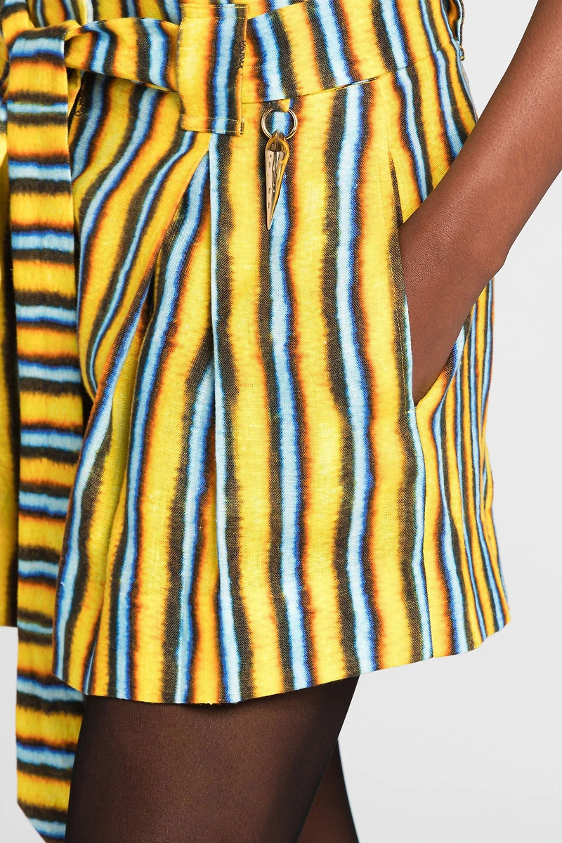Baidera Print Linen Shorts