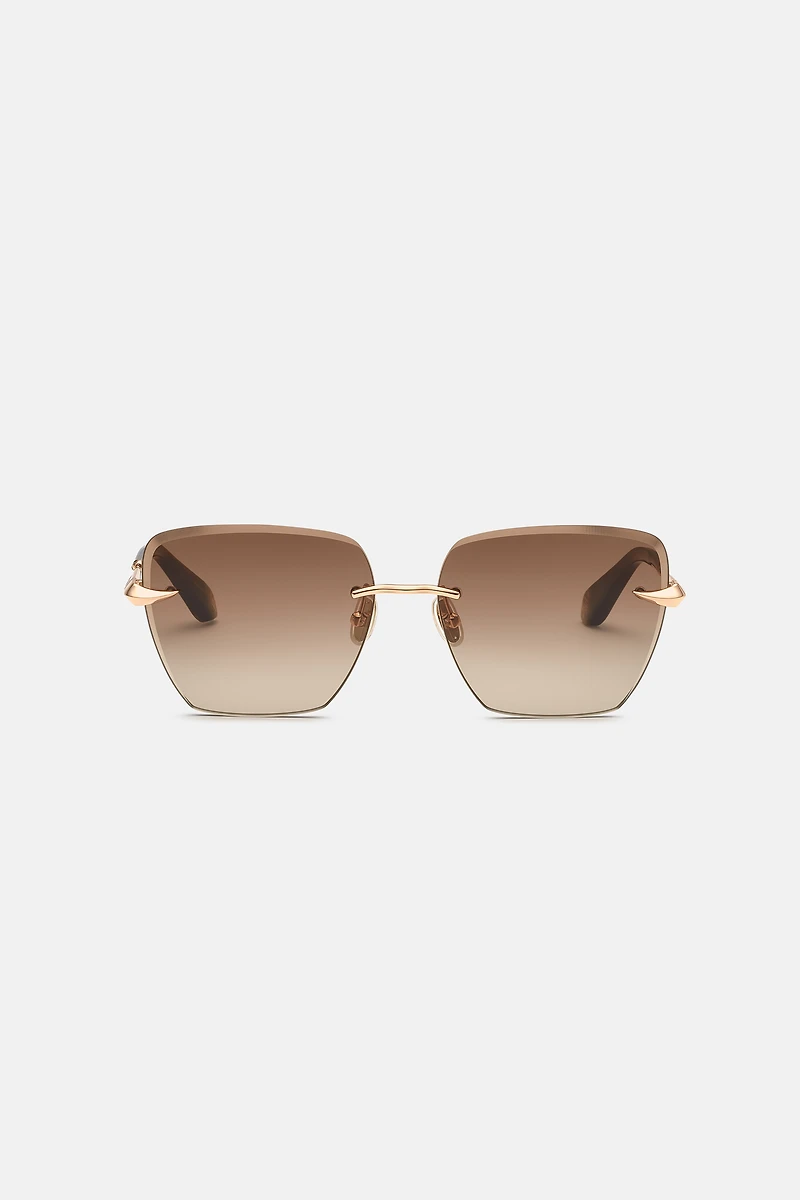 Rimless front sunglasses